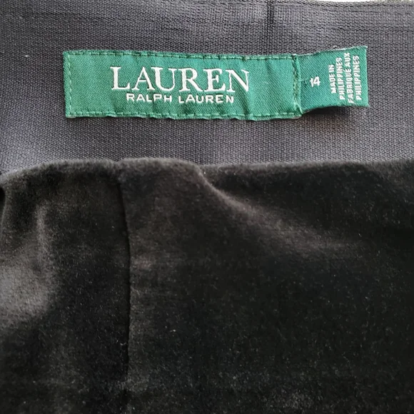Lauren Ralph Lauren Women's Velvet Trousers, Black (Size 14) - Picture 4 of 9